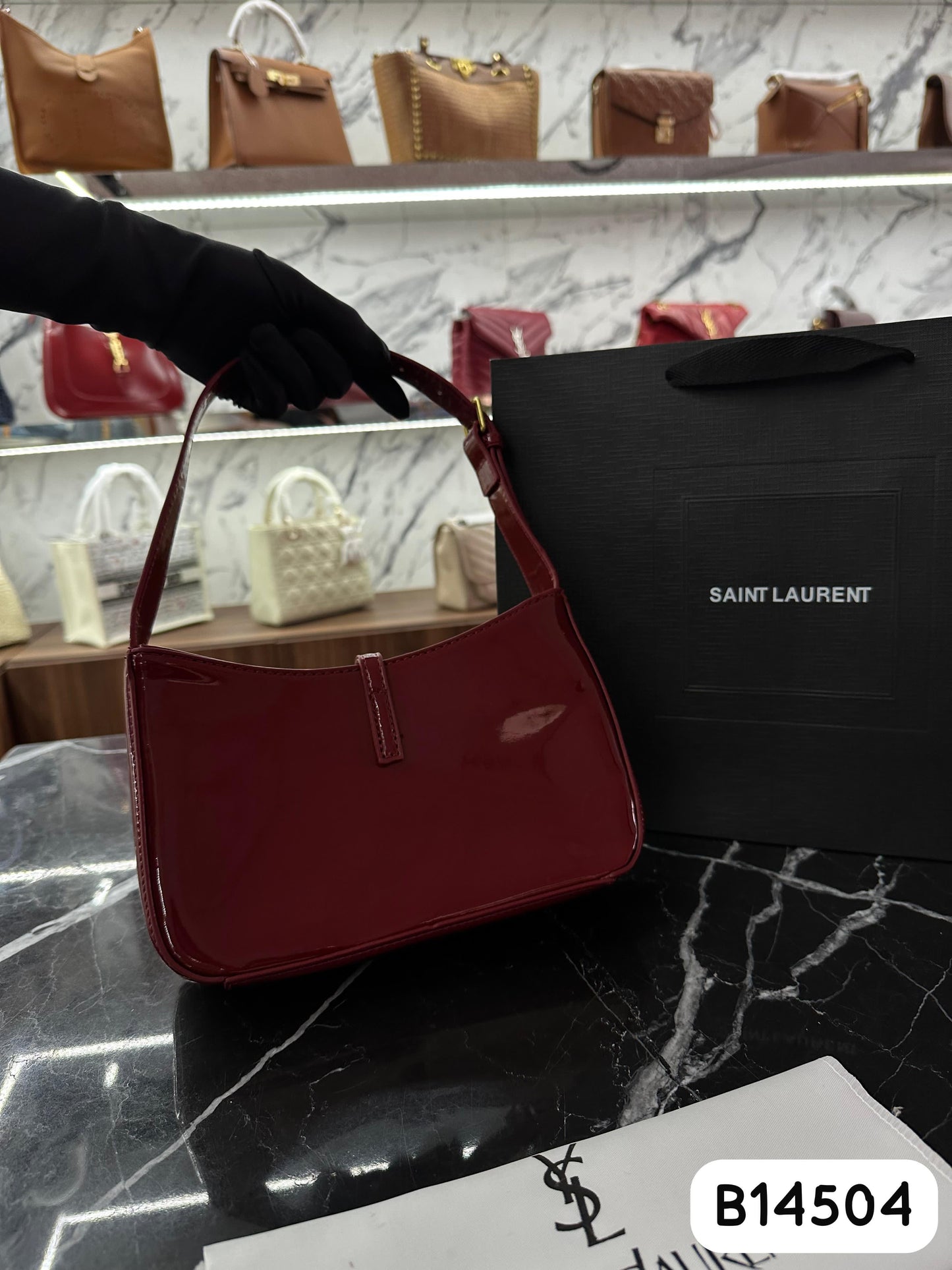 Bolso Charol Vino